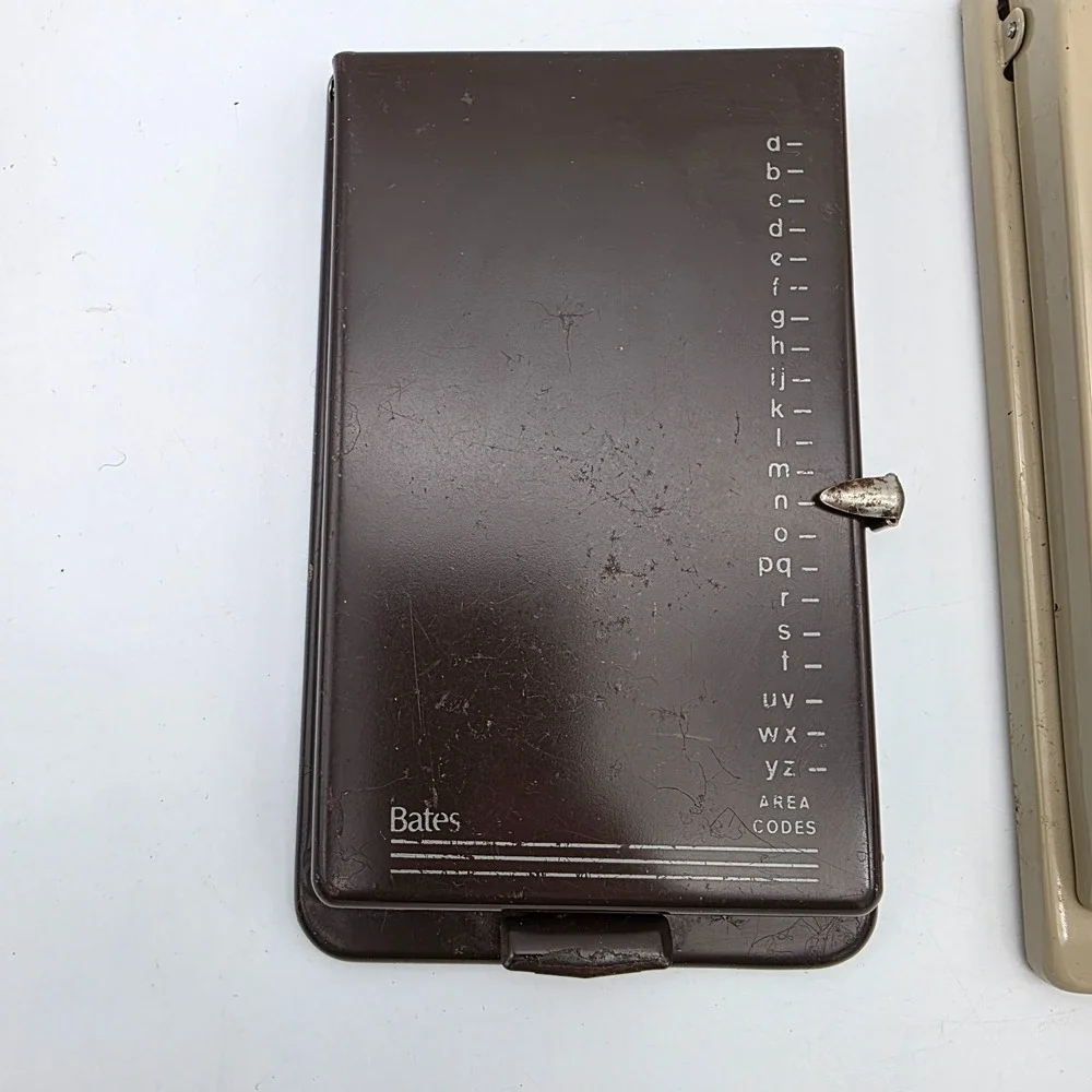 2 X Vintage Address File Bates List Finder Director Cavalier Model Mid Century